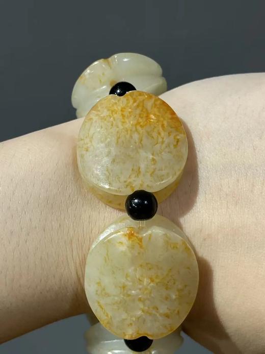 金沁白玉龟壳形勒子手链，顺丰包邮 商品图8