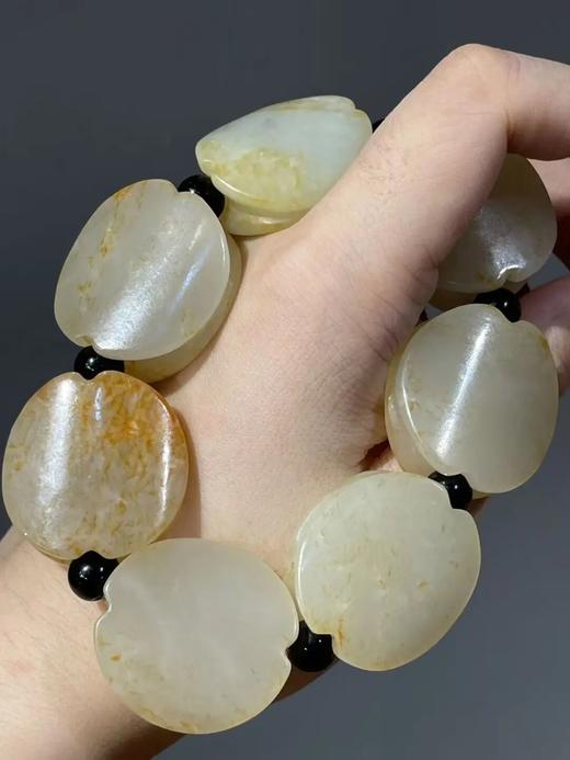 金沁白玉龟壳形勒子手链，顺丰包邮 商品图4
