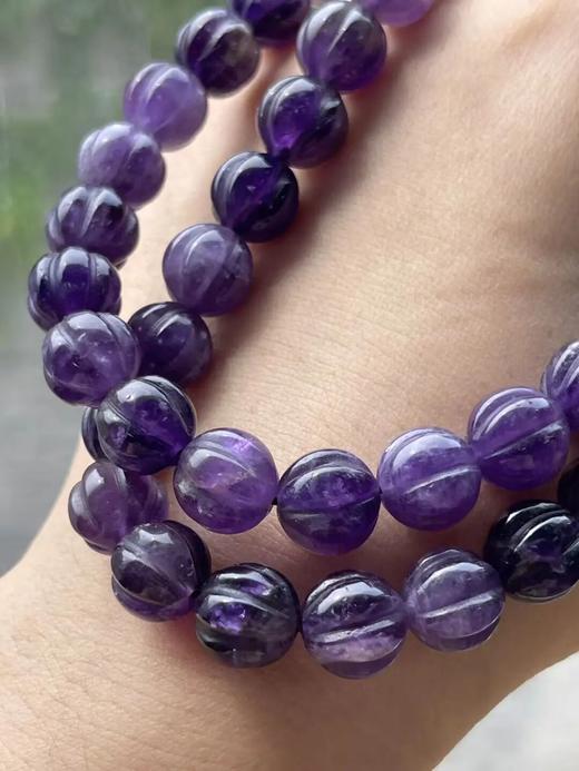 紫晶瓜棱珠首饰三件套组，顺丰包邮 商品图10