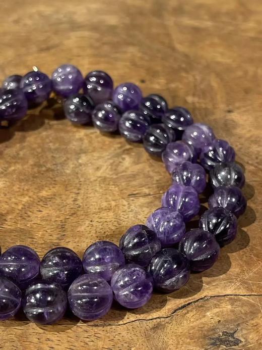 紫晶瓜棱珠首饰三件套组，顺丰包邮 商品图8