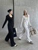 Athflow风连帽外套+阔腿裤针织套装 商品缩略图2