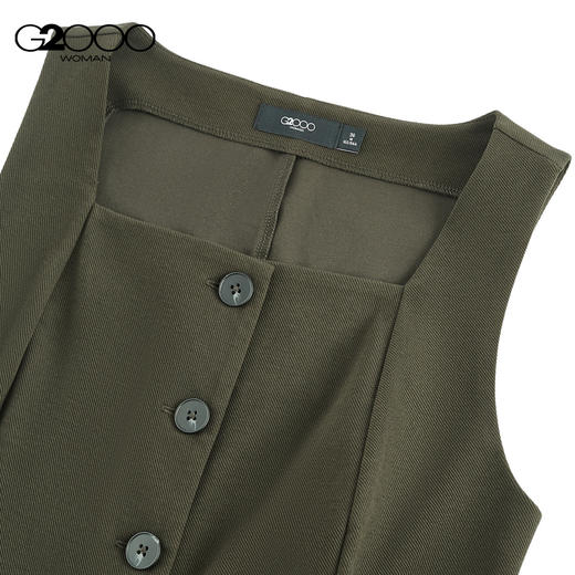 G2000女装FW25商场新款【棉质多面弹性】时尚百搭背心休闲衬衫56243460 商品图2