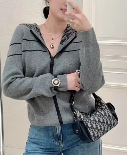 女款羊绒纱双面针织外套毛衣010 商品图4