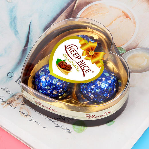 限时特卖！【多层好料！外酥里软】精美礼盒，心心相印，典趣三粒心形巧克力糖果礼盒情人节送女生礼物商超休闲小零食。ha 商品图6