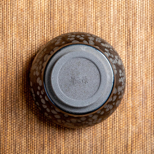 非遗传承人邹云源黑牡丹将军杯黑釉蓝油滴建盏 主人杯 商品图4