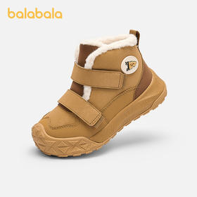 巴拉巴拉童鞋儿童学步鞋高帮雪地靴男宝加绒加厚运动靴2025秋冬鞋