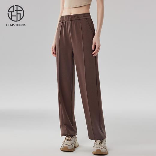 跃牌【砂洗空气层系列】女砂洗直筒长裤W11K1 商品图2