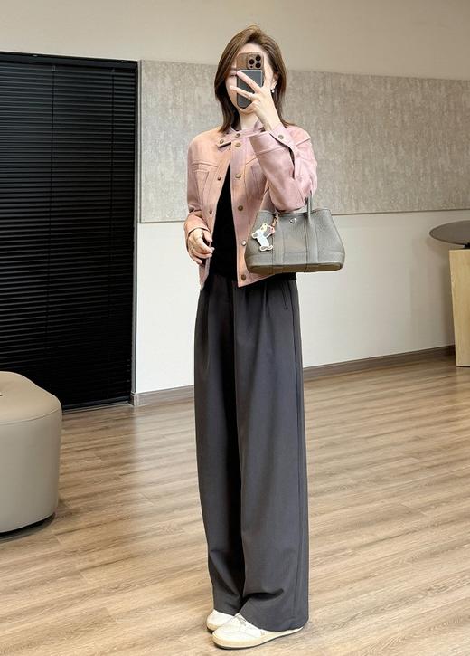 复古美式帅爆了立领纽扣麂 商品图11