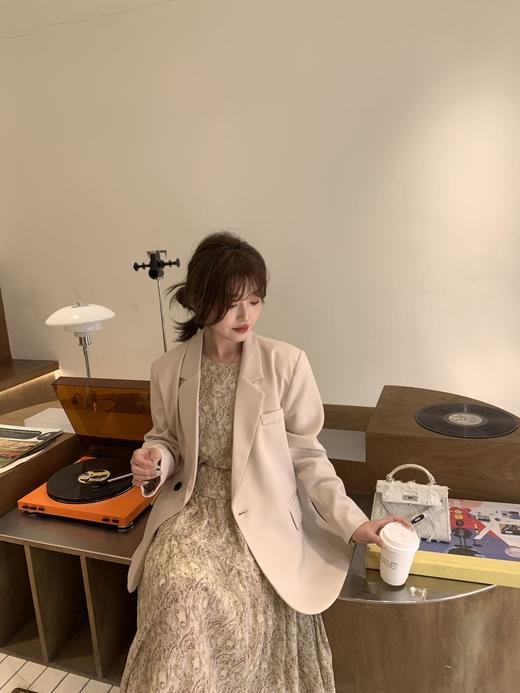 太ping鸟同款余煦抗皱坠感早秋阔版小西装外套008 商品图2