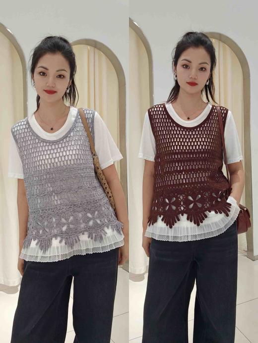 583850秋冬款 全绵羊毛镂空马甲 商品图1