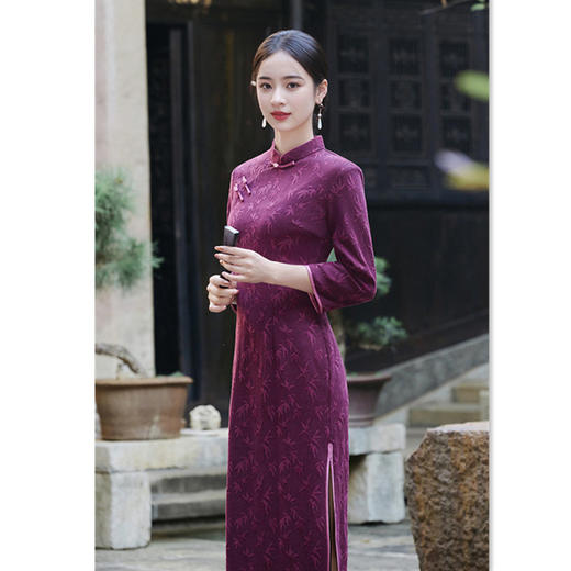 复古中国风，长款七分袖旗袍GX-209652 商品图1