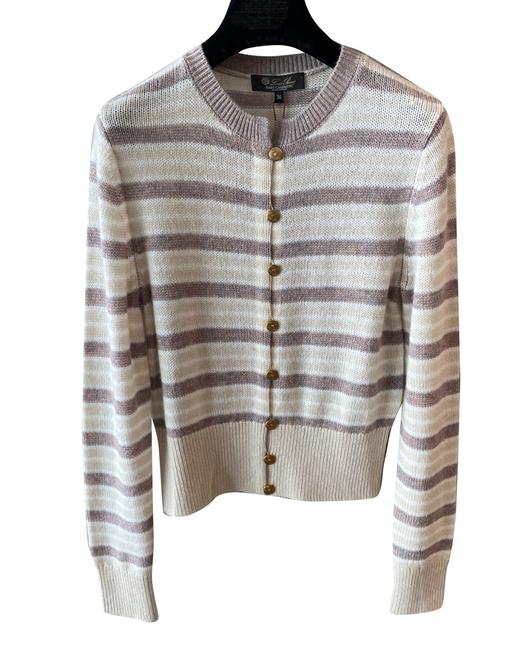 女款条纹羊绒针织开衫毛衣015 商品图0