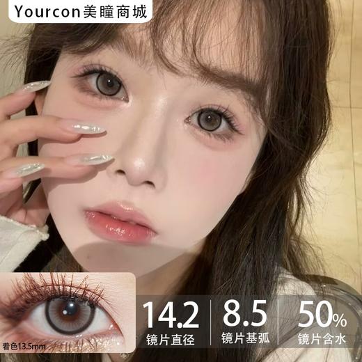 Puffgirl日抛·Luna神秘黑猫（黑包灰）/Bambi Brown纯真小鹿（棕色）·14.2mm·中等着色·10片装 商品图0