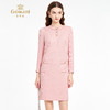 乔万尼2025秋新品优雅轻奢粉色系小香风直筒连衣裙ED3E210 商品缩略图1