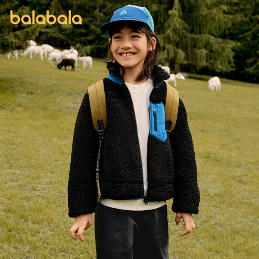 【bp】巴拉巴拉运动冬装儿童两面穿外套抗静电防寒户外多彩印花潮 商品图1