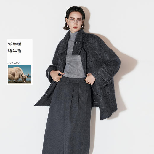 棉仓367666015-耗牛绒立领短款大衣 商品图0