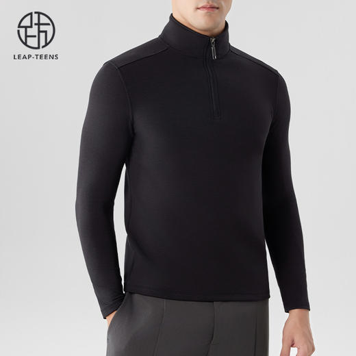 跃牌【砂洗空气层系列】男砂洗半拉链立领卫衣M11G1 商品图7