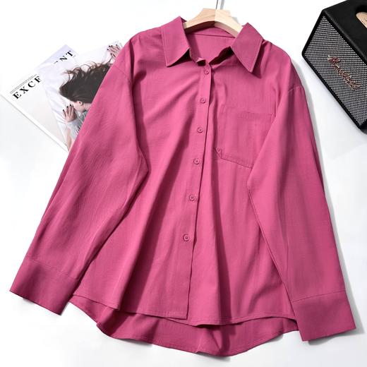 isabelle marran伊莎贝尔树莓红折角口袋棉感衬衫JS3692841 商品图0