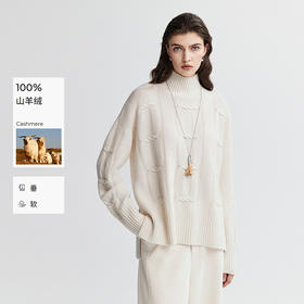 棉仓366635039-坑条绞花高领针织衫