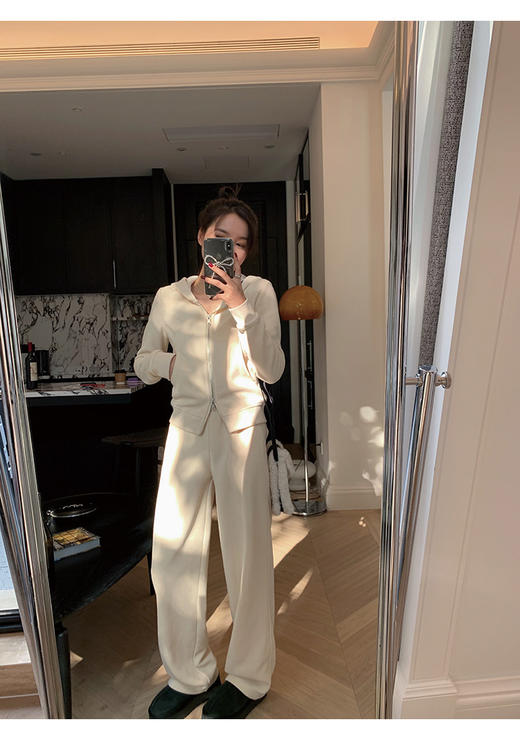 Athflow风连帽外套+阔腿裤针织套装 商品图14