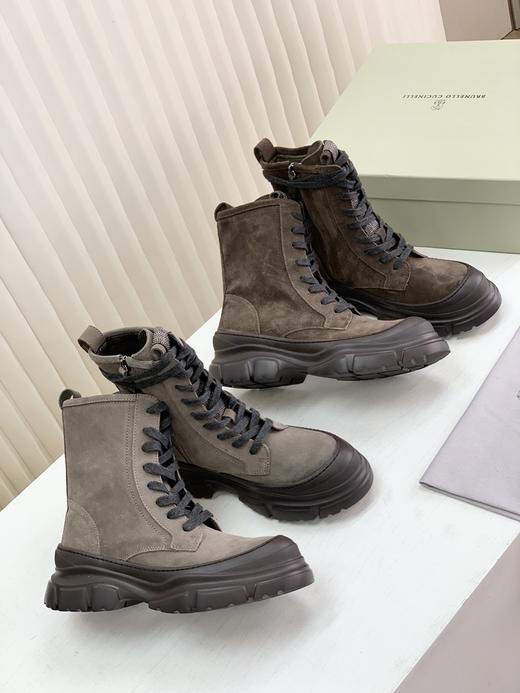 B&C 时尚厚底包头系带马丁靴 商品图0