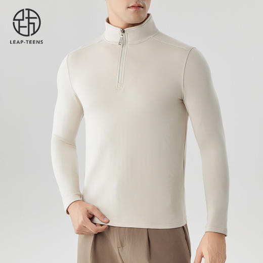 跃牌【砂洗空气层系列】男砂洗半拉链立领卫衣M11G1 商品图5