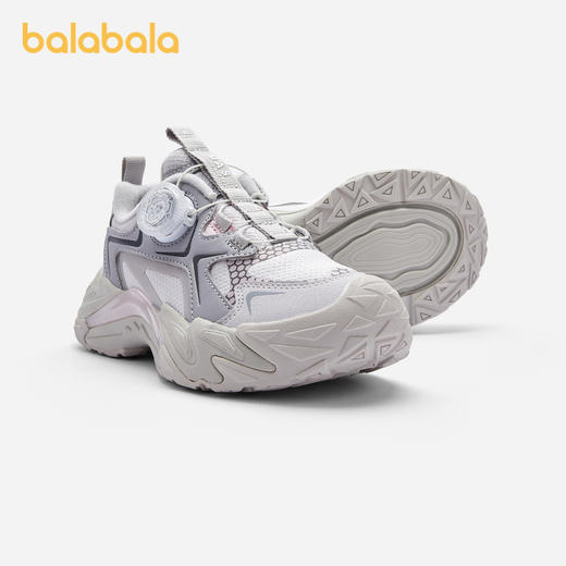 巴拉巴拉童鞋女童运动鞋舒适秋冬透气防滑网布鞋潮流旋钮扣老爹鞋 商品图1