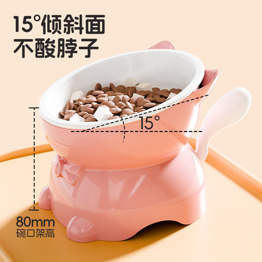 宠物不锈钢粮碗食盆 可分离 不锈钢内碗 易清洗高脚猫饭盆猫碗批发 商品图2