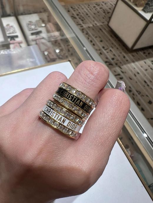迪奥 双排方钻珐琅字母戒指（ZS*XK） 商品图3