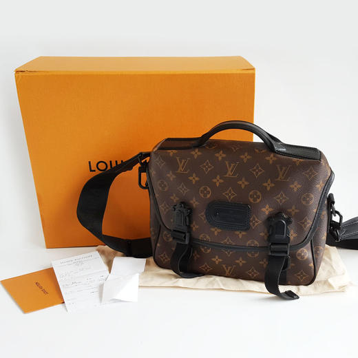 【95新】LV路易威登M46972老花拼黑色TRAIL邮差包单肩斜挎包中性款 120925NJT23 现售价：14500 商品图1