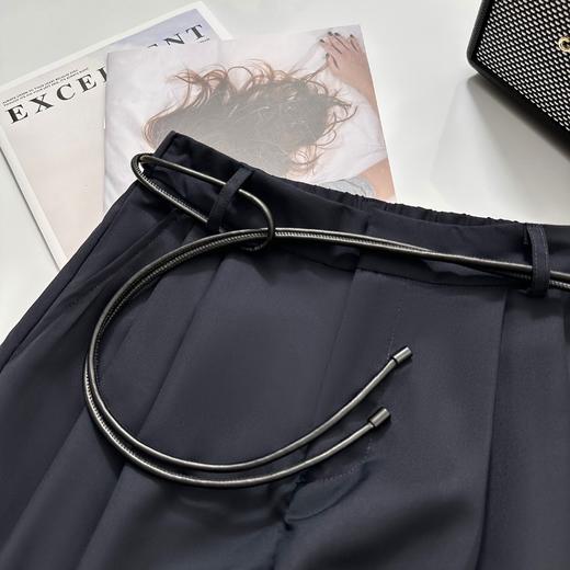 isabelle marran伊莎贝尔高腰显瘦设计感配腰带九分裙裤JS3692888 商品图4