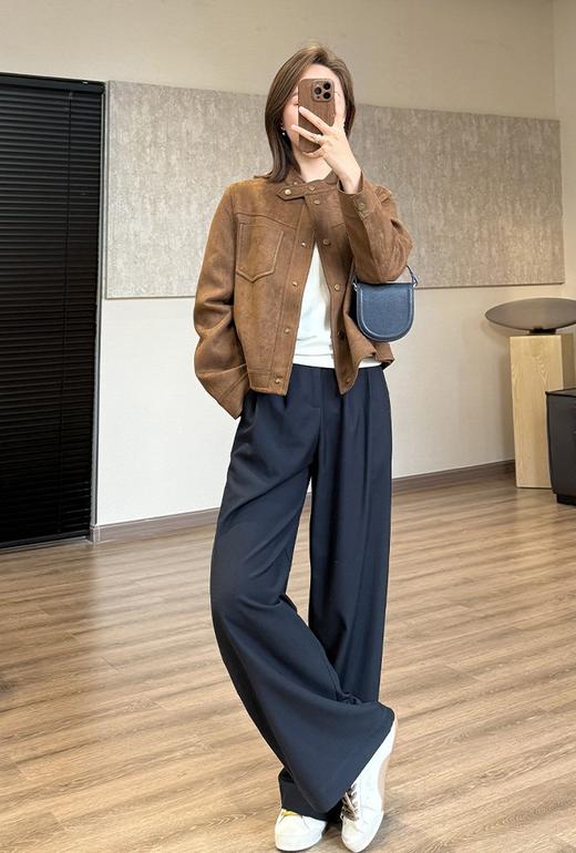 复古美式帅爆了立领纽扣麂 商品图14