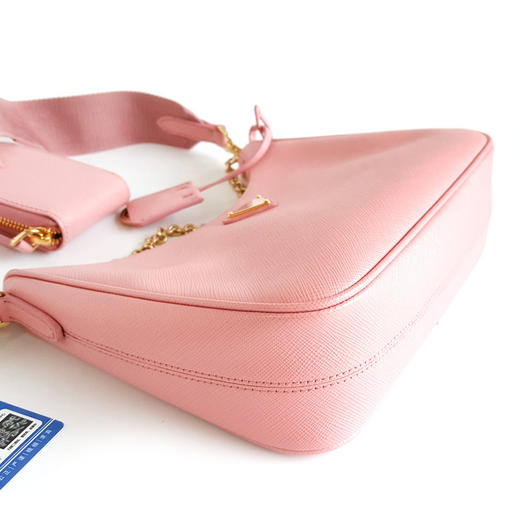 【95新】Prada普拉达花瓣粉色全皮hobo三合一单肩斜挎包 女士 110925NJS09 现售价：8180 商品图8