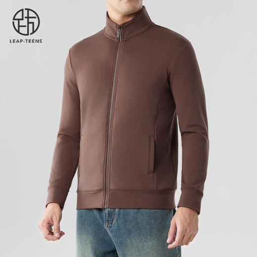 跃牌【砂洗空气层系列】男砂洗拉链立领外套M11Z1 商品图8