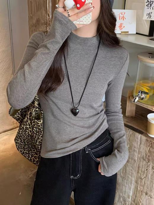 【2025王炸爆款】这也太好穿了吧！！半高领高级感打底衫02882-喜出 商品图0