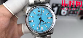 VS劳力士蚝式恒动41系列124300 VS恒动41mm蒂芙尼蓝盘 VS恒动41 板链 丹东3230机 904L钢 男士腕表