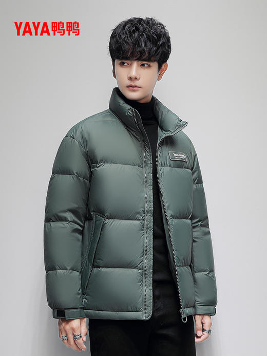 优选丨YAYA鸭鸭羽绒服男秋冬季新品立领短款潮流鸭绒保暖面包服厚外套 商品图2