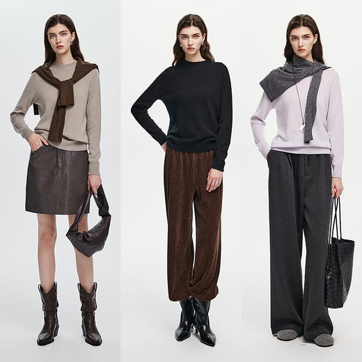 棉仓366605060-一体成型半高领羊绒毛衣 商品图4