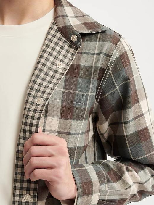 AIGLE艾高秋冬款THERMOLITE户外保暖休闲双面穿格子衬衫上衣男！ 商品图2