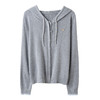 CC 101-9509慵懒风连帽毛衣开衫拉链针织外套 商品缩略图4