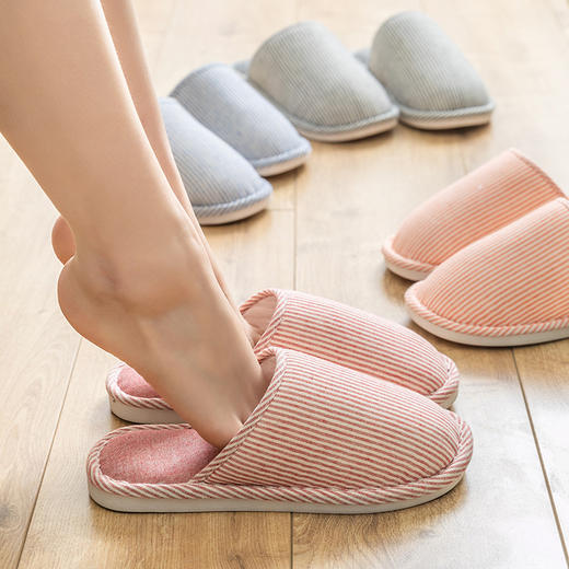 春秋棉拖鞋女士四季冬天室内居家用棉麻布防滑家居情侣新款新品麻拖男 商品图1