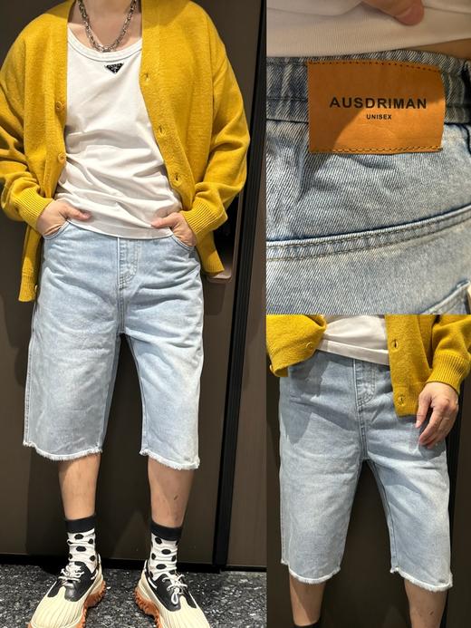 松紧腰五分牛仔裤 商品图0