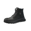 劳保鞋男防砸防刺橡塑底安全鞋工作鞋钢包头黑色四季中高帮 商品缩略图6