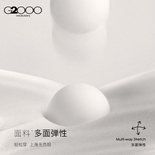 G2000女装FW25商场新款【阔腿裙裤/多面弹性】时尚百搭休闲裤56261117 商品图3