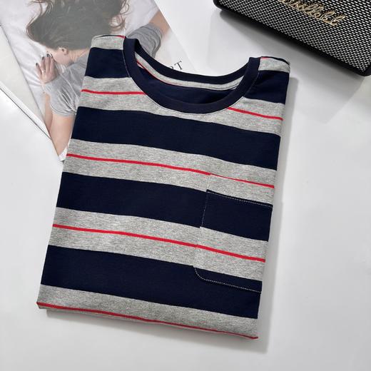 miu系isabelle marran伊莎贝尔美学秋季复古宽松条纹圆领长袖t恤JS3693003 商品图1