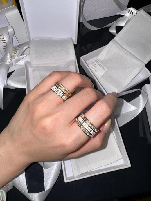 迪奥 双排方钻珐琅字母戒指（ZS*XK） 商品图9