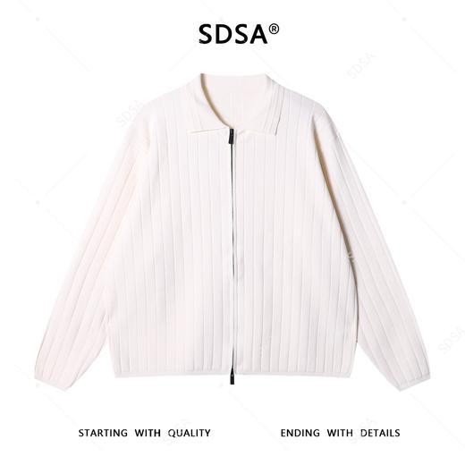 OAS811SDSA男士秋冬新款痞帅男装复古纯色竖纹翻领毛衣百搭开衫针织衫 商品图1