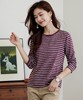 佐丹奴女装25年商场同款高弹条纹长袖T恤05325626 商品缩略图0