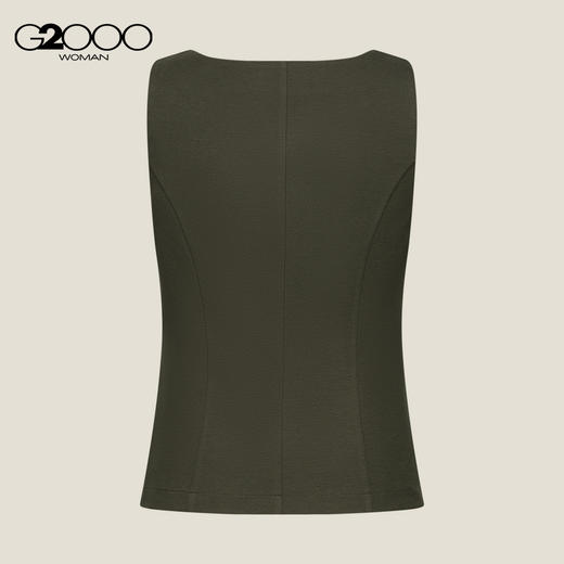 G2000女装FW25商场新款【棉质多面弹性】时尚百搭背心休闲衬衫56243460 商品图1