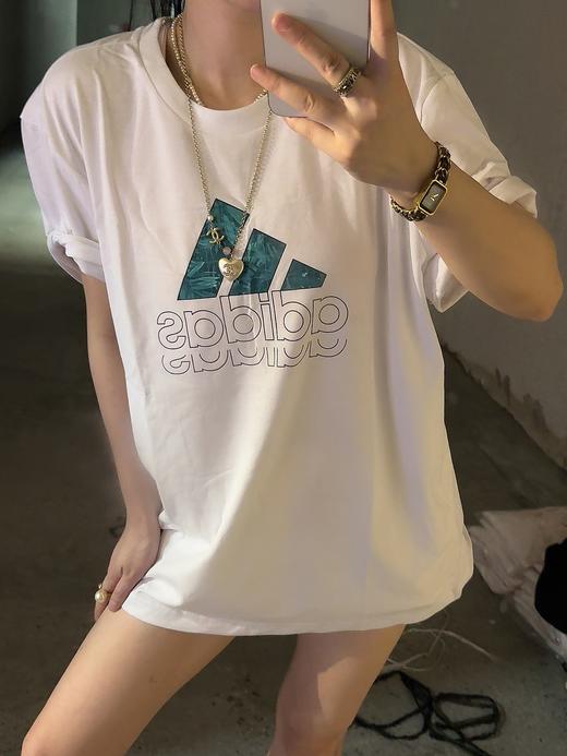 A＆D 迪家夏日必备经典镂空字母印花短袖透气百搭（波哥黑色L　白色XL，蕾姐白色2XL 黑色M） 商品图4